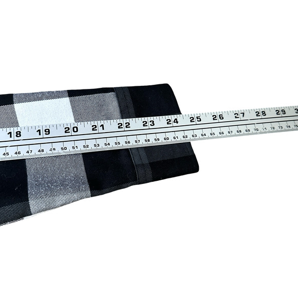 Dixxon Flannel Finish Line Shirt Women's Medium Black White Gray Plaid Button-Up - Picture 9 of 10